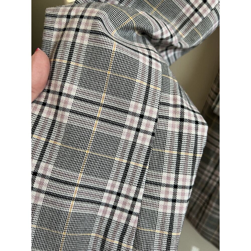 LANE BRYANT Perfect Drape Pink Gray Plaid Single Breast Blazer Jacket Sz 14 NWT - Picture 5 of 13